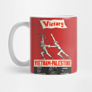 Victory Vietnam Palestine Solidarity - Refinished Propaganda, Free Palestine, Socialist Mug